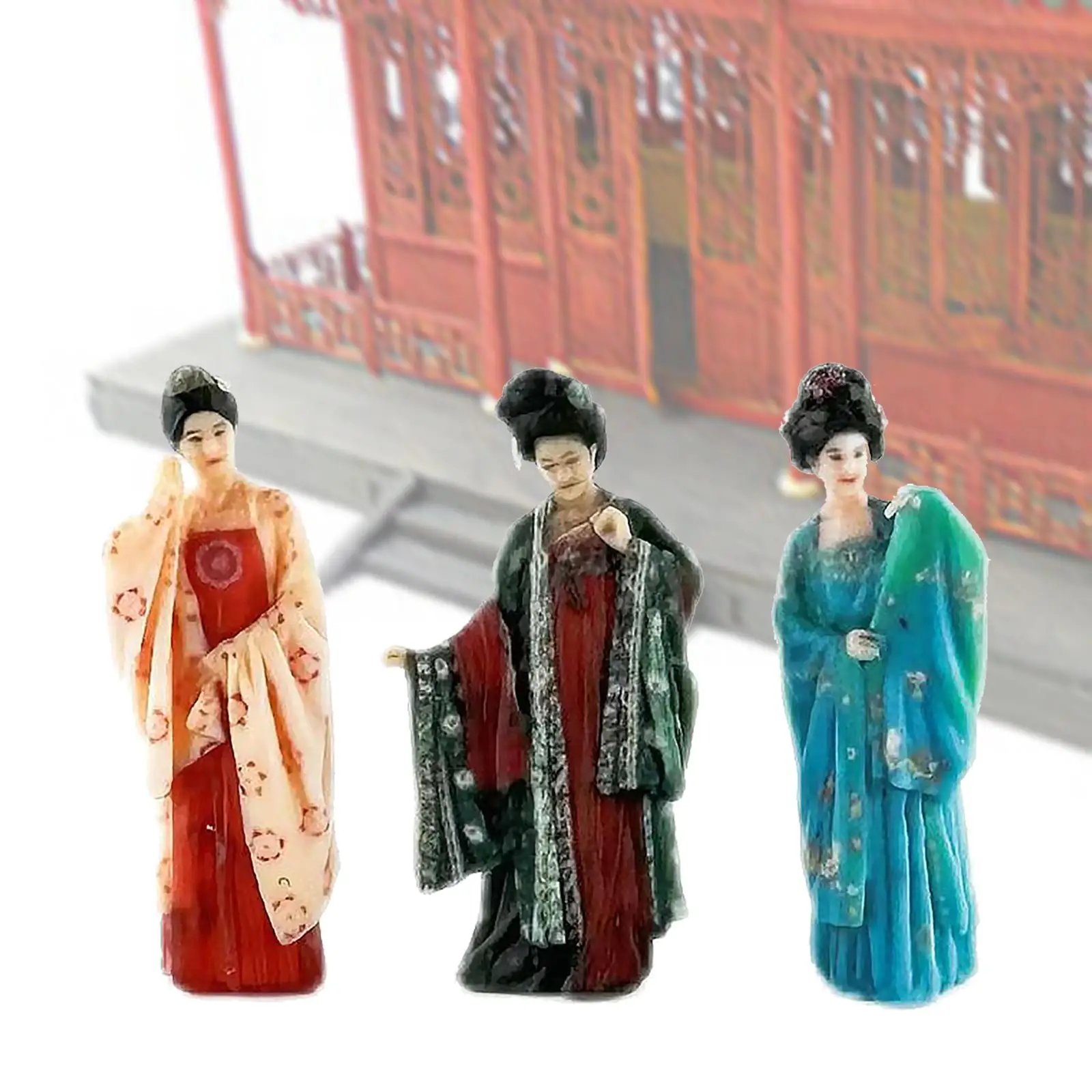 1/87 Realistic Character Figure Handpainted Diorama Action Figurines for Micro Landscapes Photography Props Dollhouse Decoration