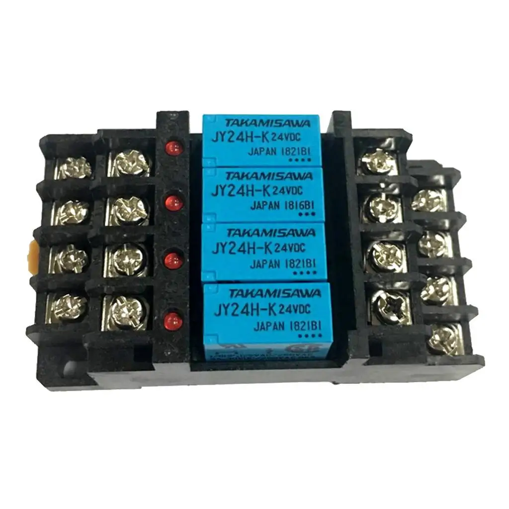 5A 24V DC Coil 250V AC Relay Terminal Block G6B-4BND with JY24H-K Relay Board Set