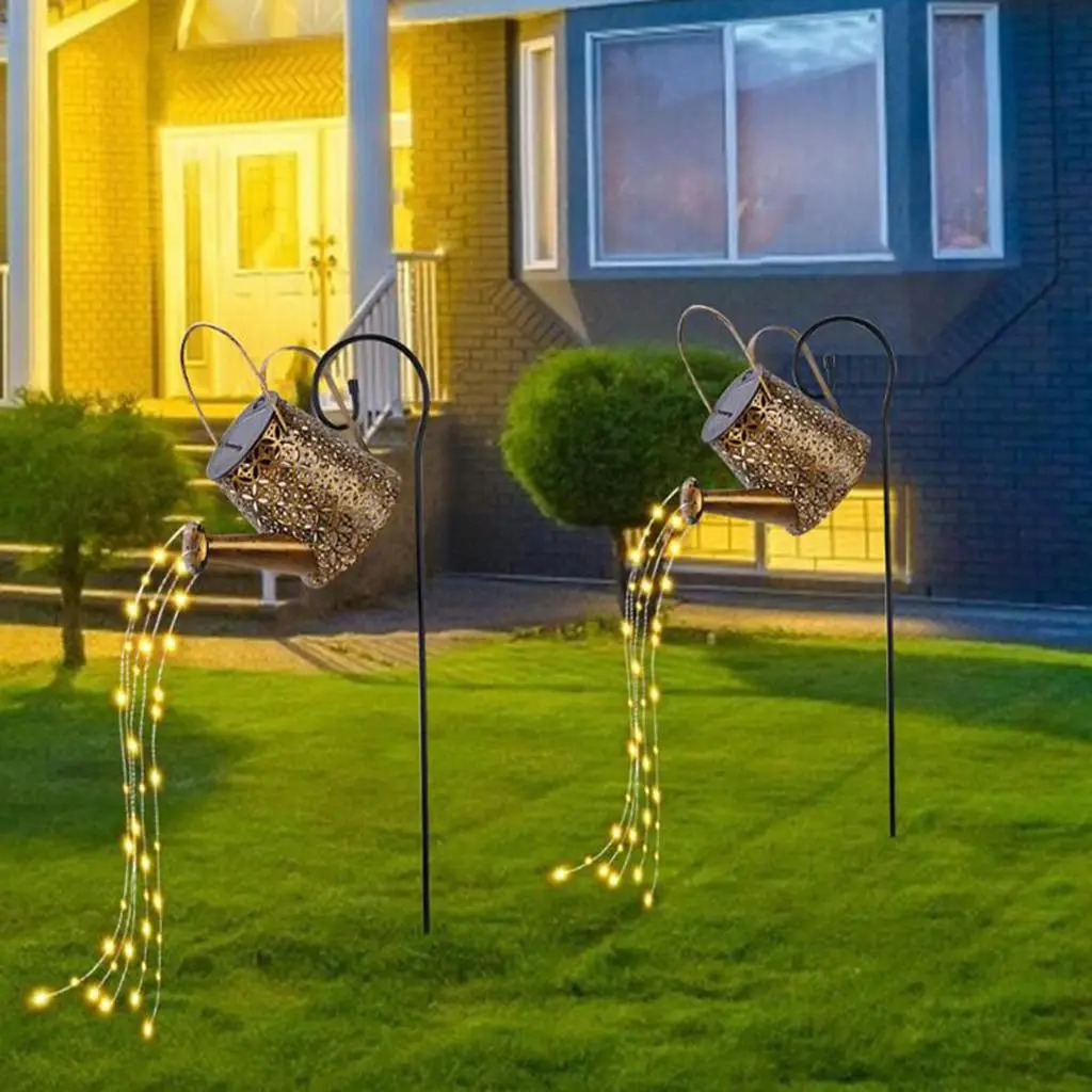 1 Piece Solar Watering Can Light Watering Solar Kettle Light Ground Garden Light Lamp Yard Garden Decors 