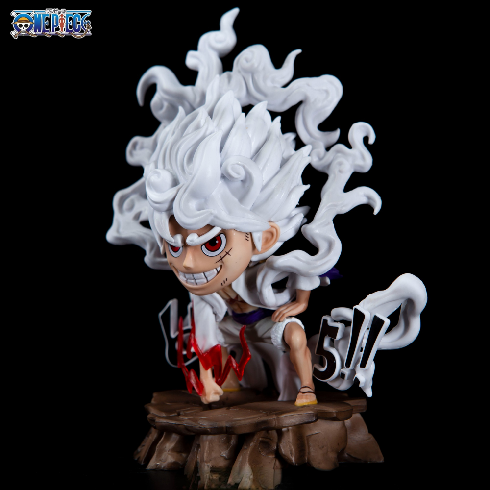 Фигурка Luffy Gear 5 из аниме «Ван-ПИС», экшн-фигурка Q Version Sun God,  Nikka, сцена приседаний, ПВХ экшн-фигурки, игрушки для мальчиков, подарки