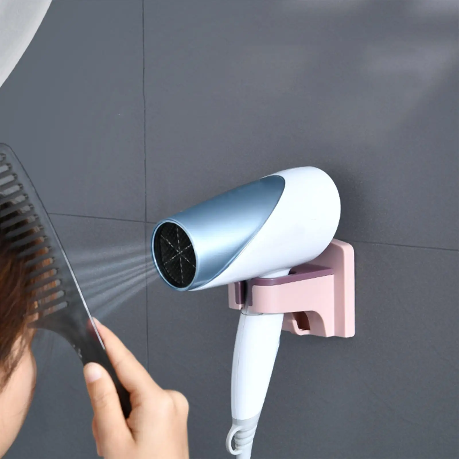 Hair Dryer Holder Organizer Hair Care Tools Holder Rack for Bathroom Bedroom