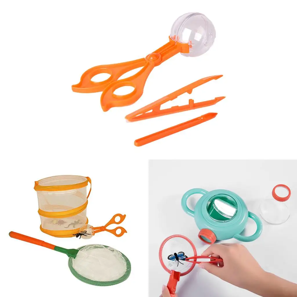 Bug Catching Kit Playset 3 Pcs Bug Catcher Educational for Camping Outdoor Explorer Toddlers Boys and Girls