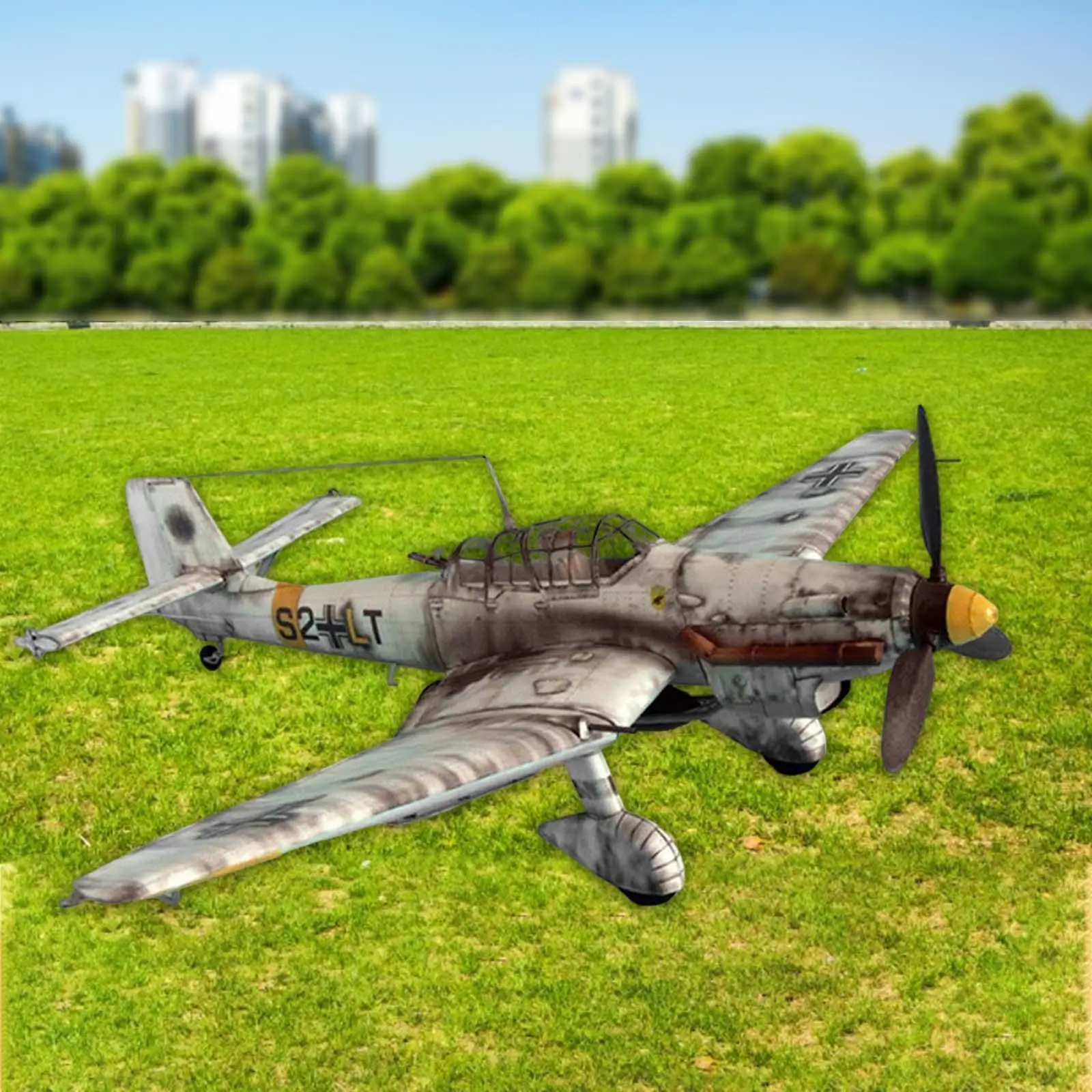 1/33 3D Bomber Fighter Assemble Paper Model Kit Building Blocks Papercraft DIY Assemble for Boys Children Gifts