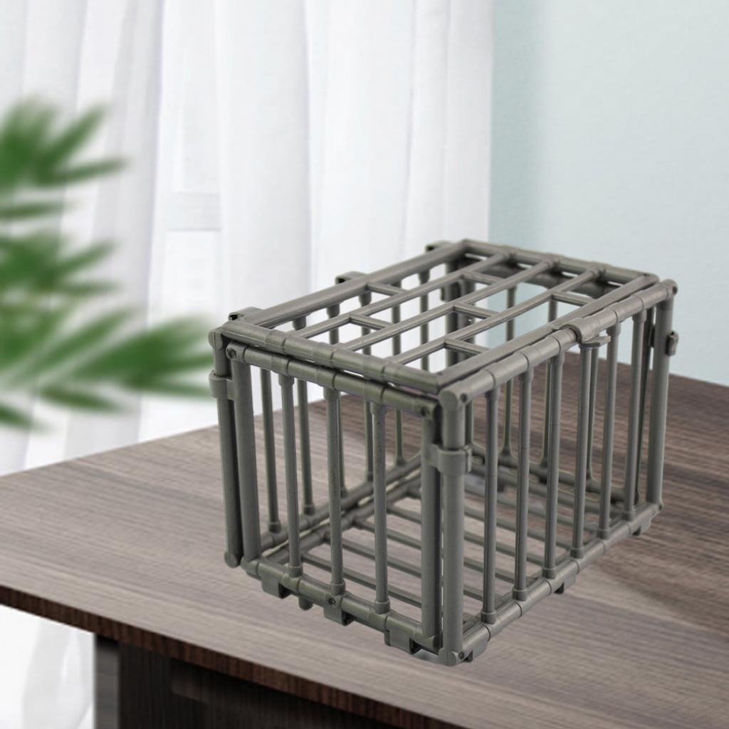 Hand-Made Cage Model Toy Silver Model Toy Toolbox for 12 inch Action Figure Toy Adults