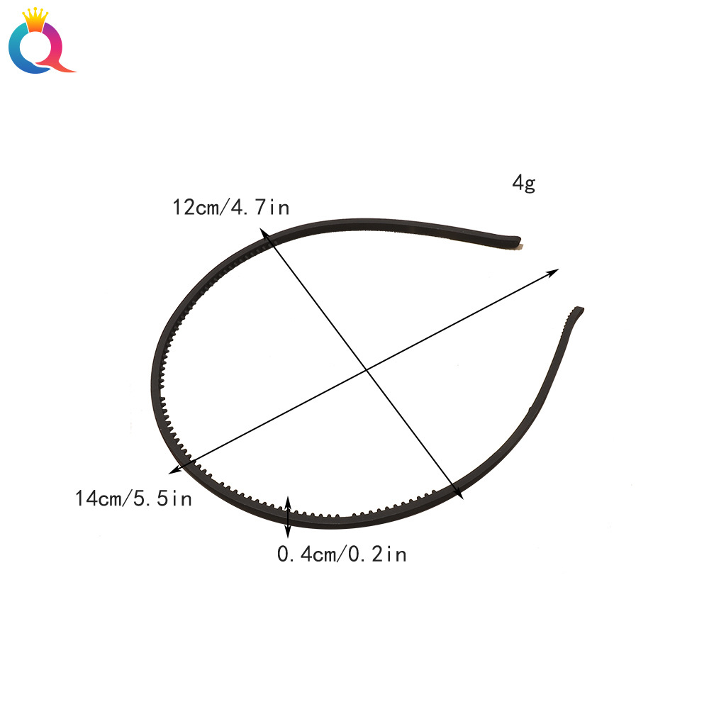 4mm Wide Thin Plastic Plain Headband for Women Girls Matte Hair Bands Teeth Comb DIY Skinny Hair Hoop Sport Hair Accessories
