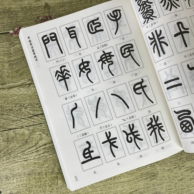 Copybook chinês caligrafia selo script técnica começar