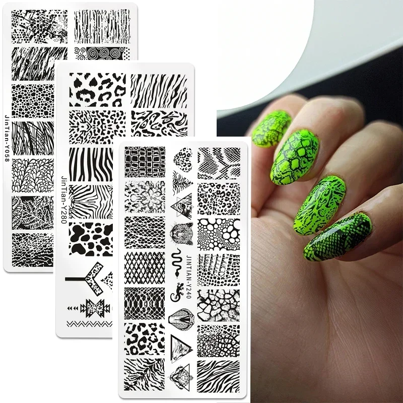 Best of Snake Pattern Geometry Nail Stamping Plates Lines Animal Fruits Theme Stainless Steel Template Plate Mold Nail Art Stencil Tools Reviews & Tips