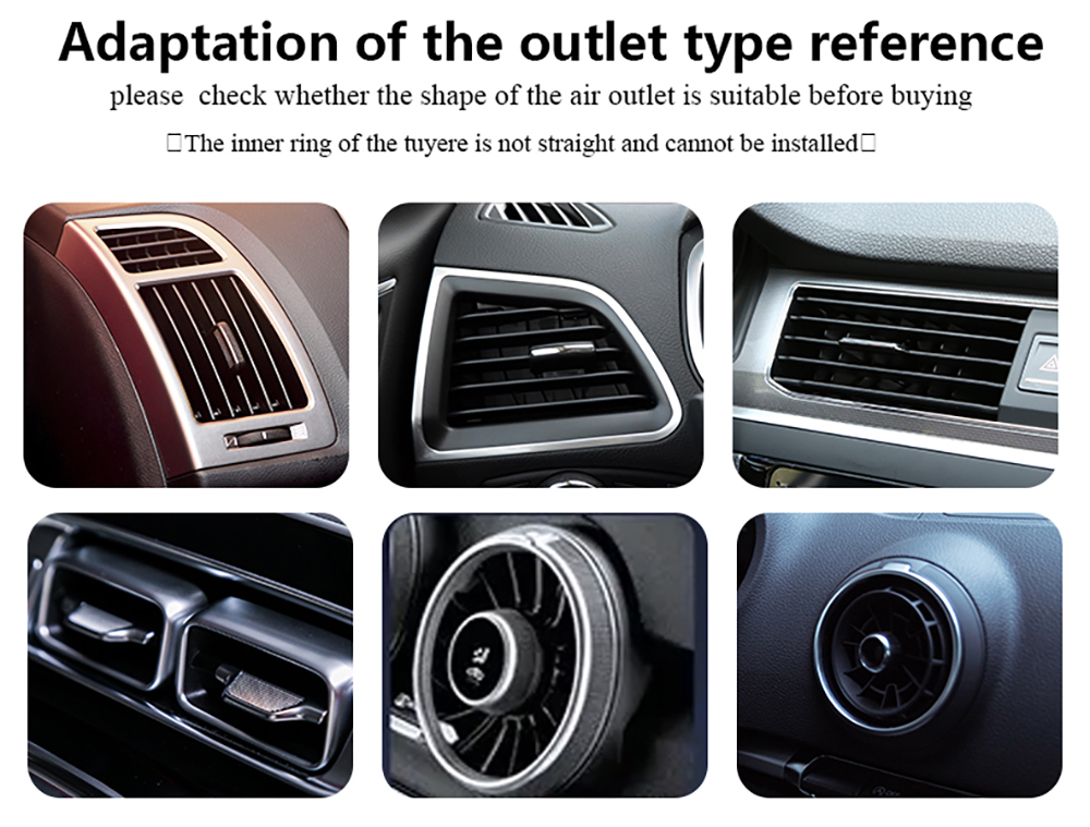 Car Air Conditioner Vent Outlet Trim 10pcs Pink DIY U Shape Car Trim Strip Auto Interior Side Air Vents Strip Car Interior Trim