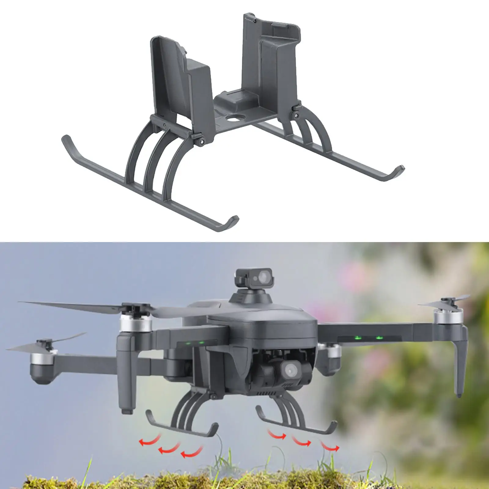 Drone Folding Height Extension Landing Feet Gimbal Protector for SG906Max, Light Weight 26.1G Net Weight Durable Accessories