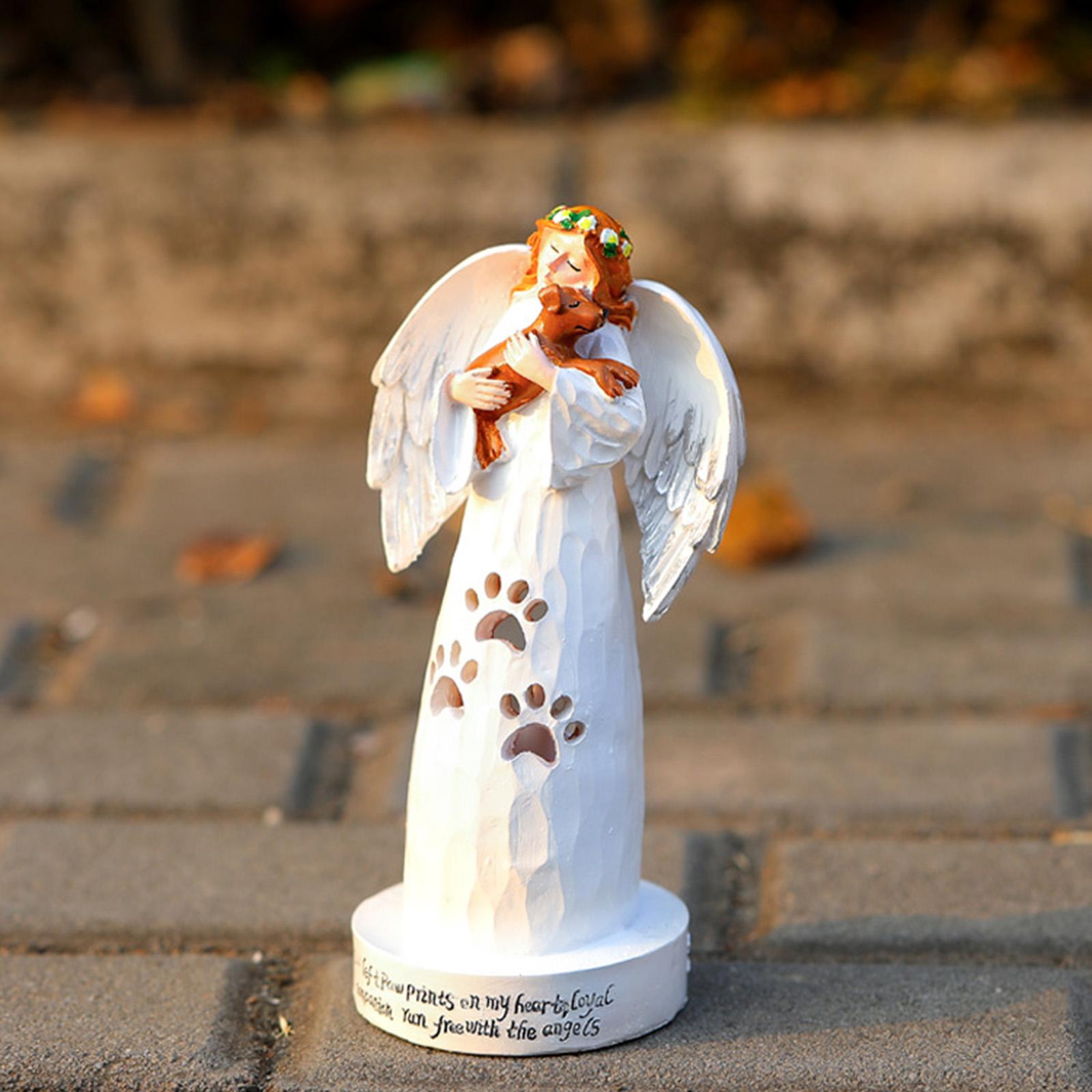 Fairy Statue Garden Ornament Porch Angel Sculpture Yard Art Resin Craft Landscaping for Home Garden Decoration
