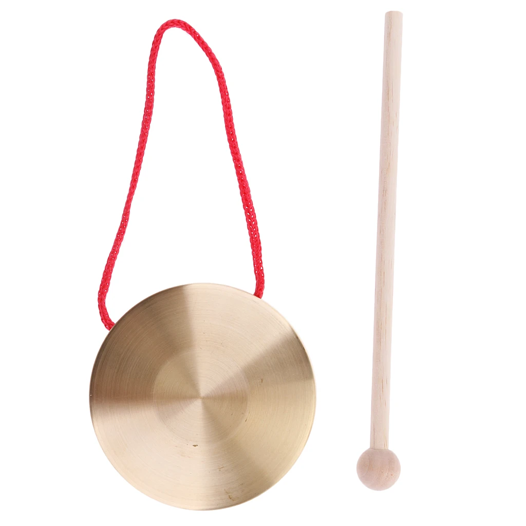 Metal Gong Cymbal with Wood Shot Stick for Kids Toddlers Rhythm