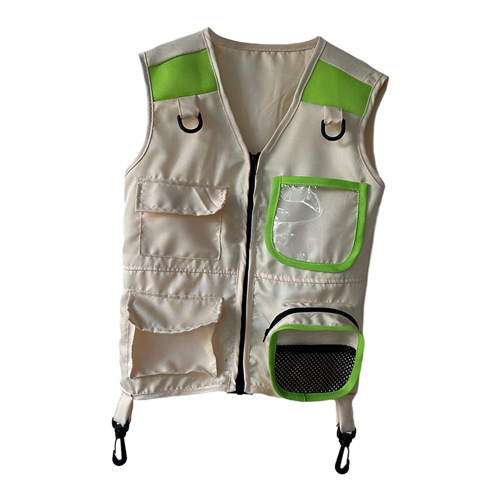 Kids Explorer Vest Role Play Kids Camping Gear Cosplay Jungle Vest Outfit Dress up for Outdoor Children Camping Toddlers Kids