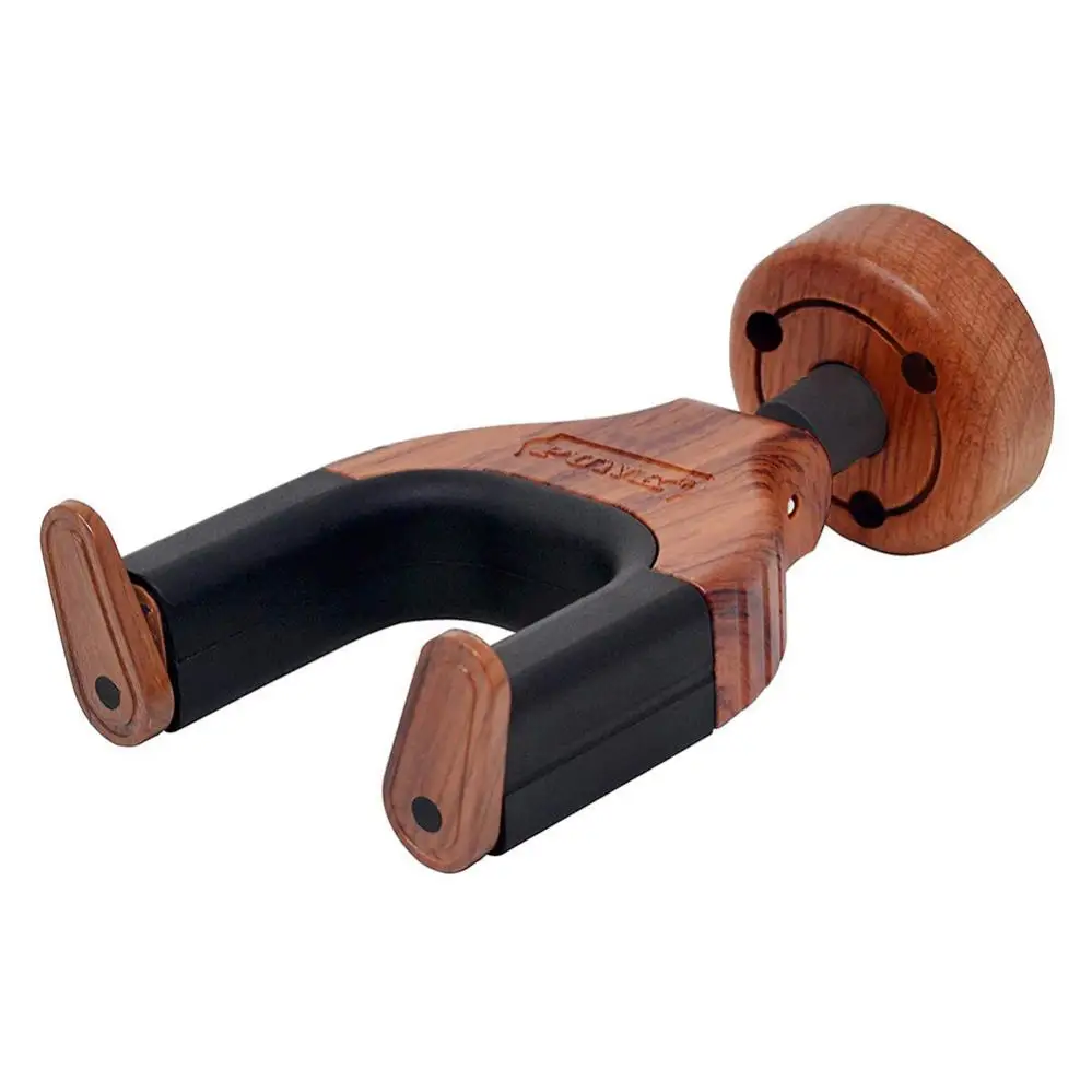 Wood Guitar Hanger Wall Mount Auto Grip System