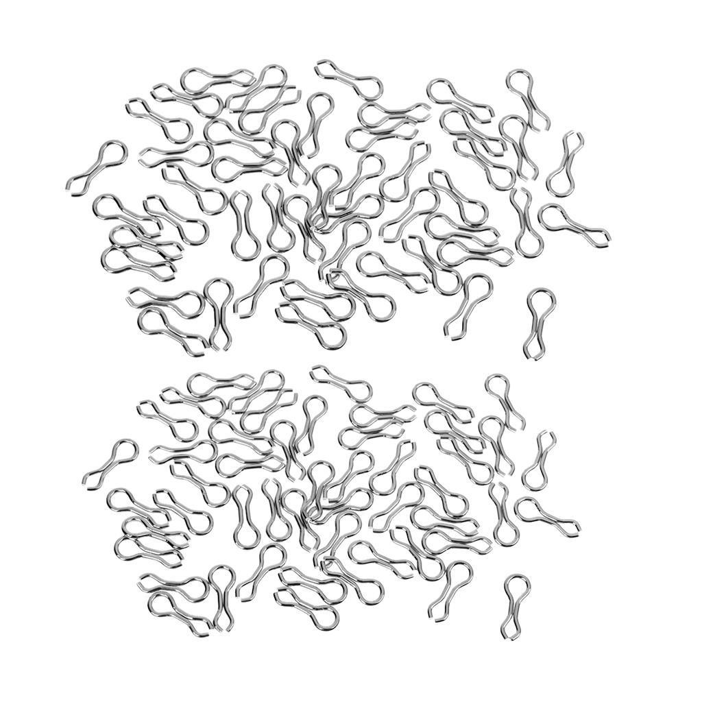 100 Count 1.2cm 1.6cm Alloy Sinker Eyes -Eyelets For  Weight Molds Sea Fishing Swivels