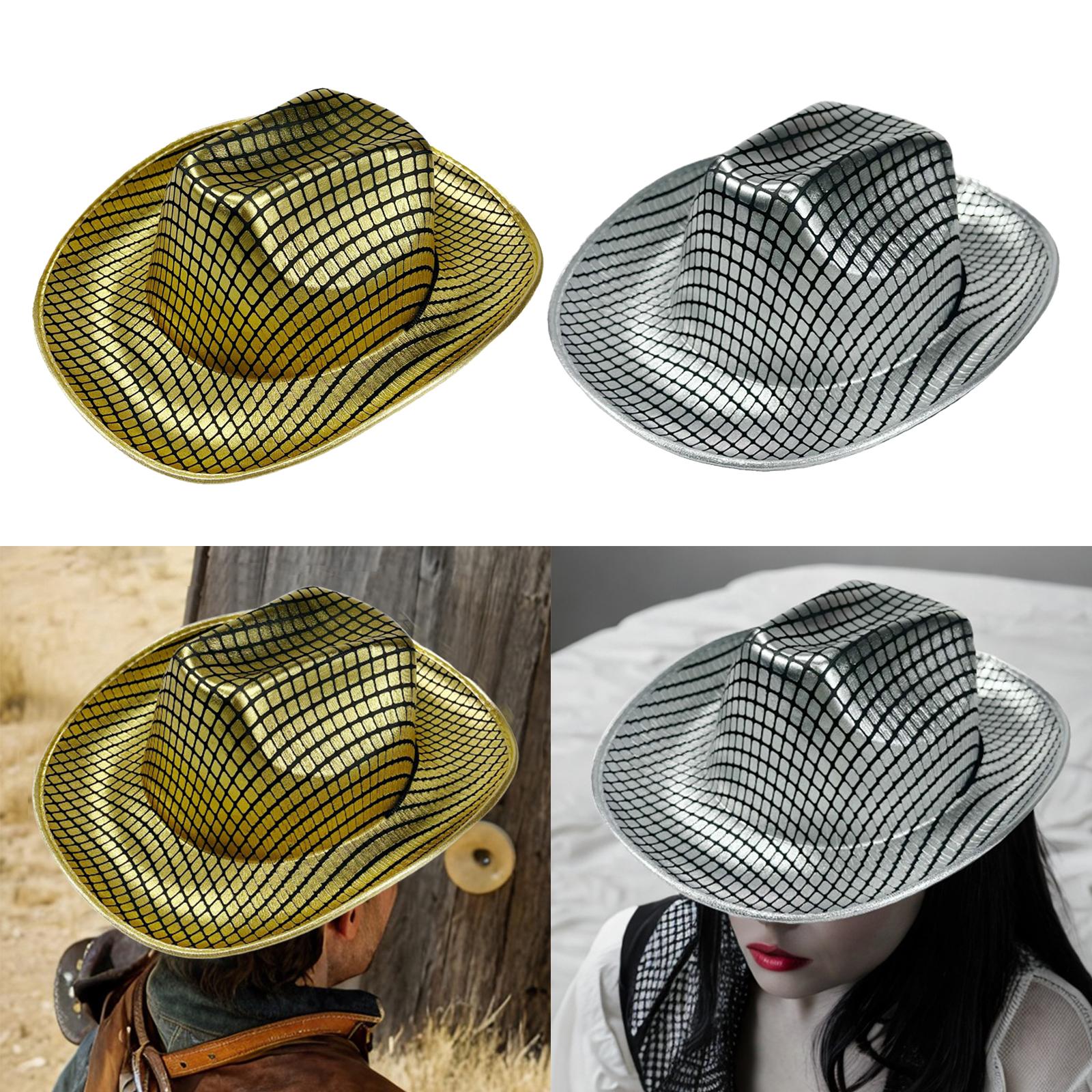 Cowboy Hat Headwear Decorative Comfortable Breathable Costume Accessories Sun Hat for Bridal Women Teens Bridesmaid Girls