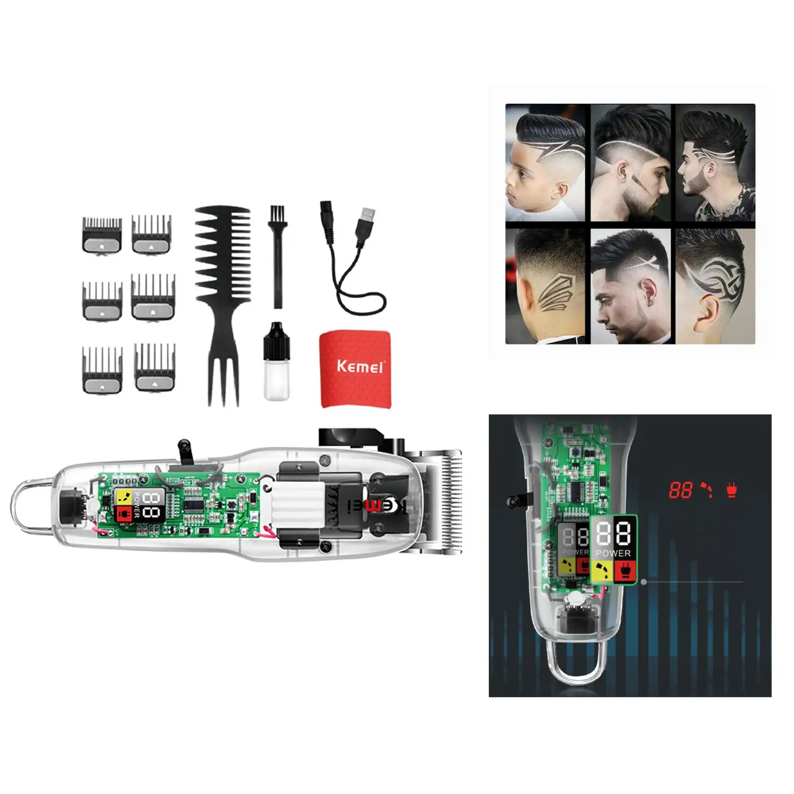 Rechargeable Hair Cutting Machine Electric Professional / // Hair Clippers/ for Men Family Boyfriend USB Fast Charging 2200mAh