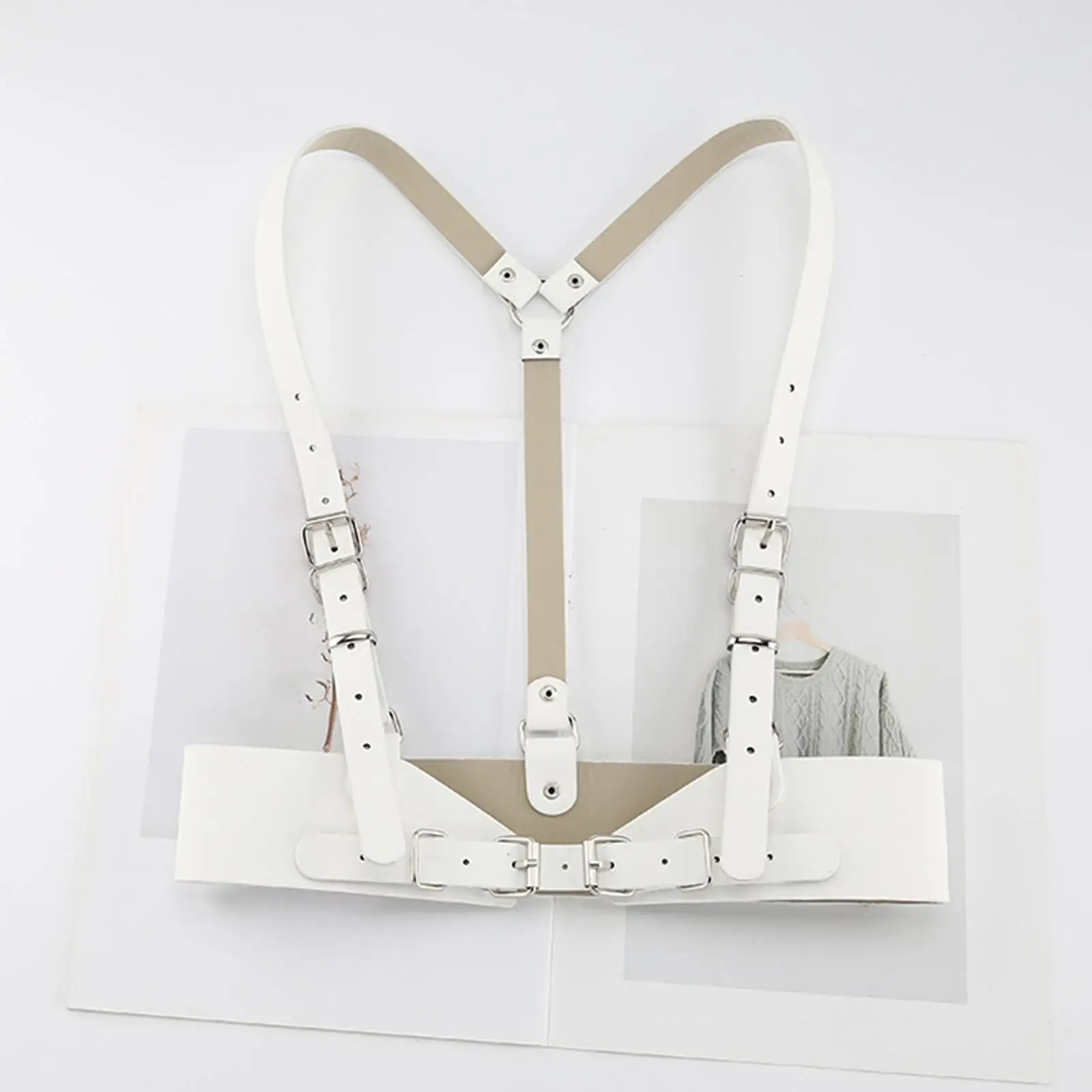 PU Leather Women Waist Harness Belt Underbust Corset Wedding Accessories for Dress Ladies