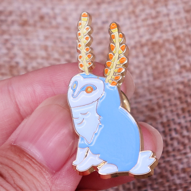Atem der Wilden Zeldas Blupee Revers Pin Fantasie Tier Blau Eule Motte Kaninchen Emaille Pins Hemd Tasche Abzeichen Schmuck geschenk – Detail 1