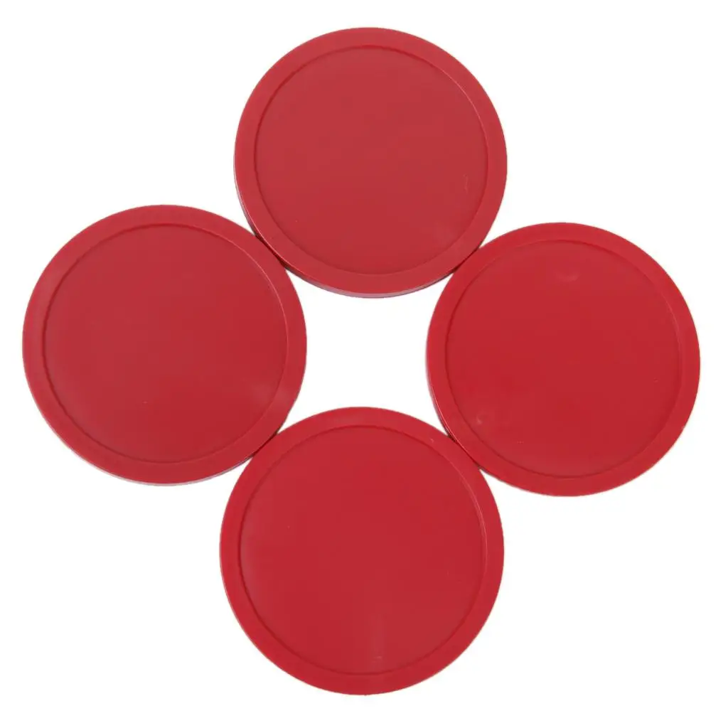 4 Count of Large 3.22inch Red Air Hockey Pucks for Full Size Air Hockey Tables