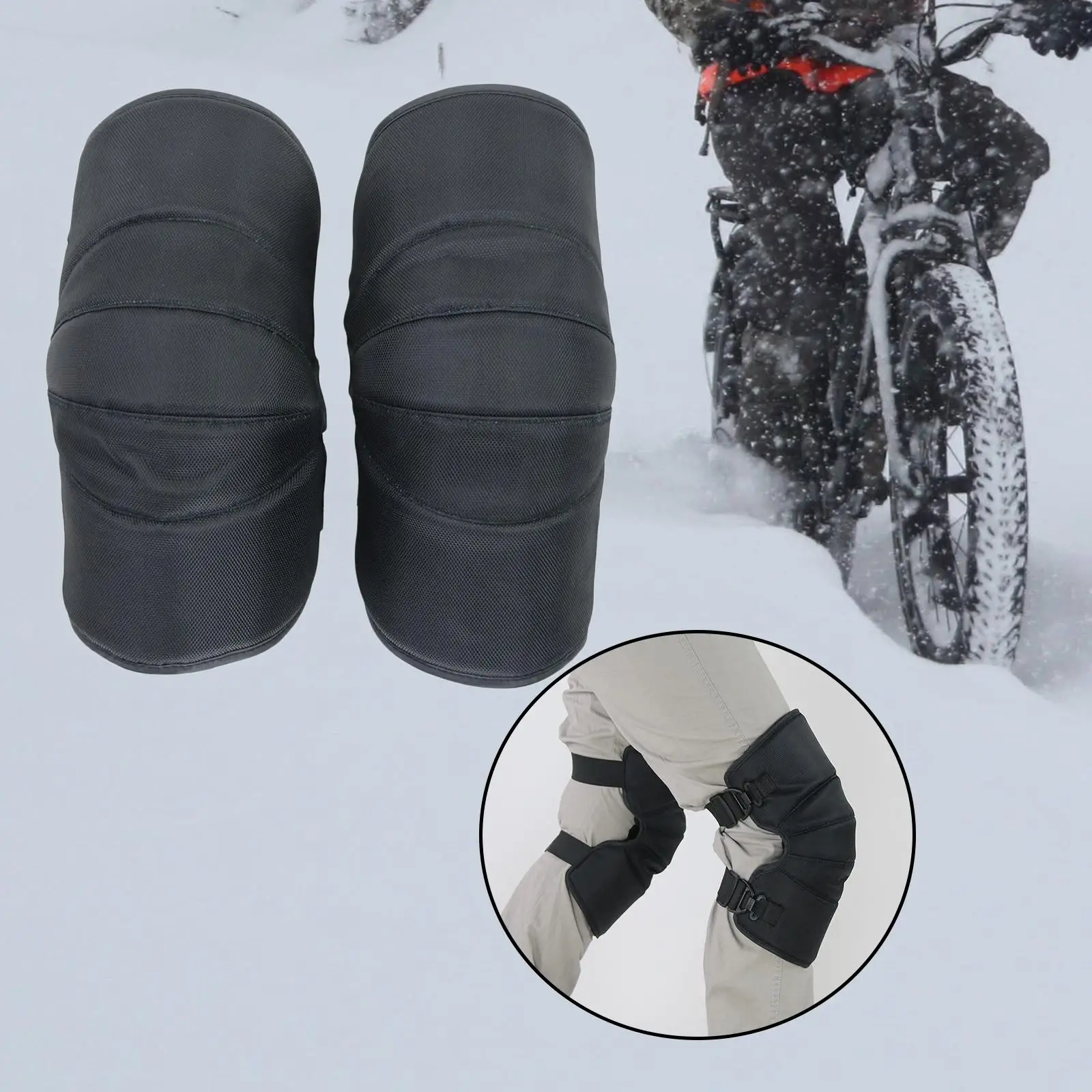 Motorcycle Knee Pads Winter Windproof Elastic Knee Warmers Protective Guards for Riding Skiing Motorcycle Bike Cold Weather