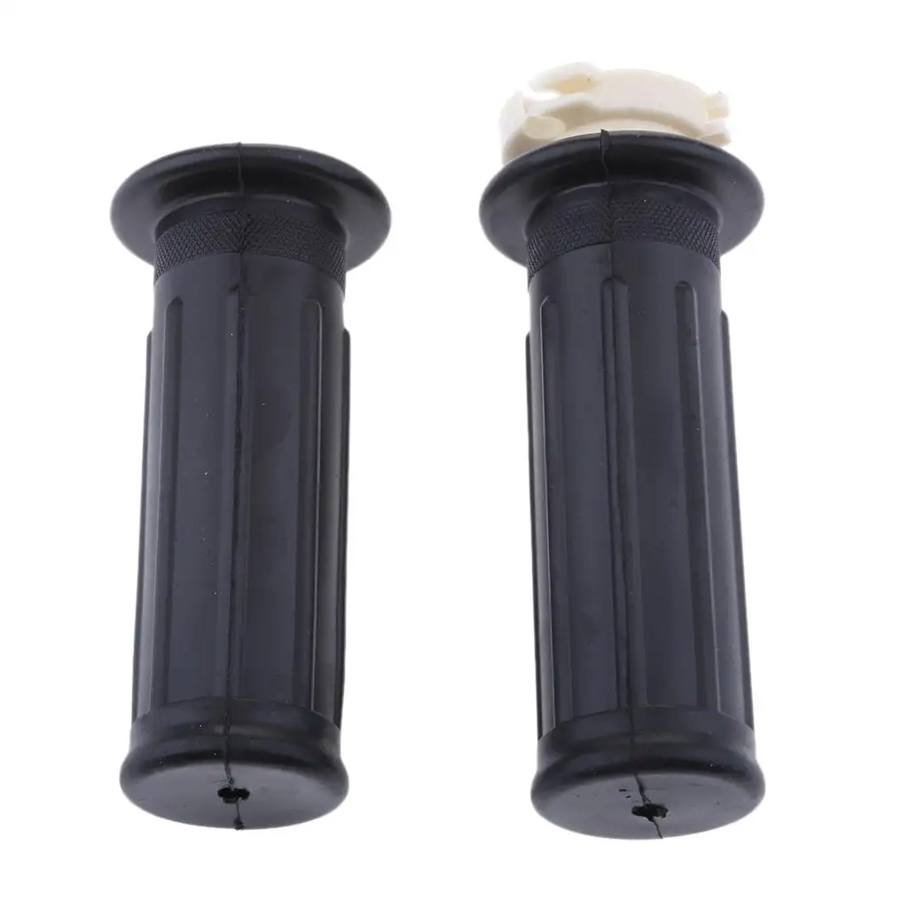 1 Pair 7/8 inch 22mm Plastic Handlebar Twist Grips Left & Right for Yamaha PW50 Motorcycle Handle Grip Black