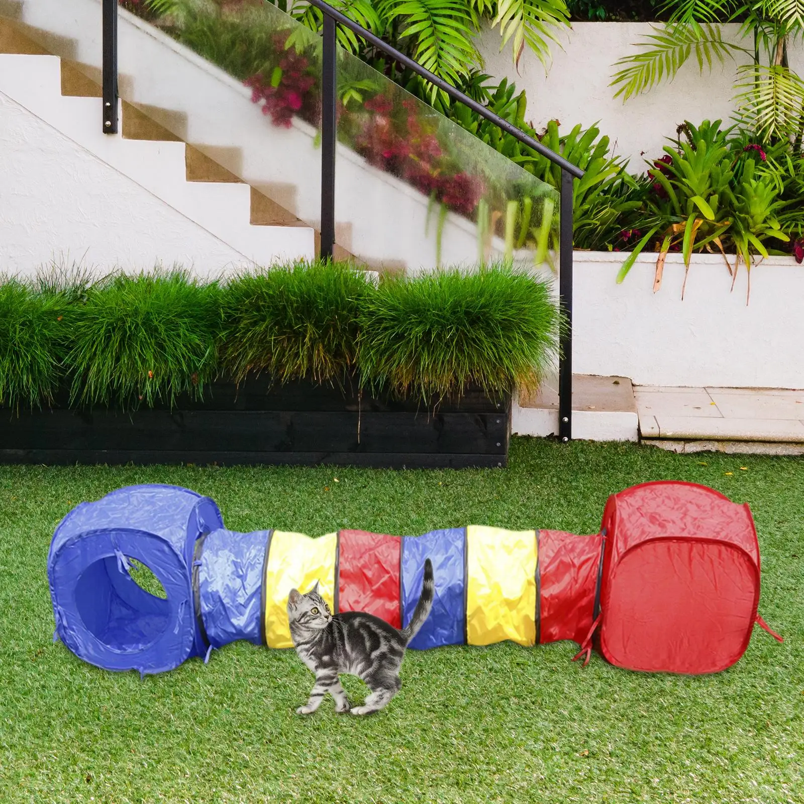 Cat Tunnel Interactive Toys Collapsible Cat Passage Runway Tunnel for Pet Supplies Training Small Animals Indoor Cats Guinea Pig