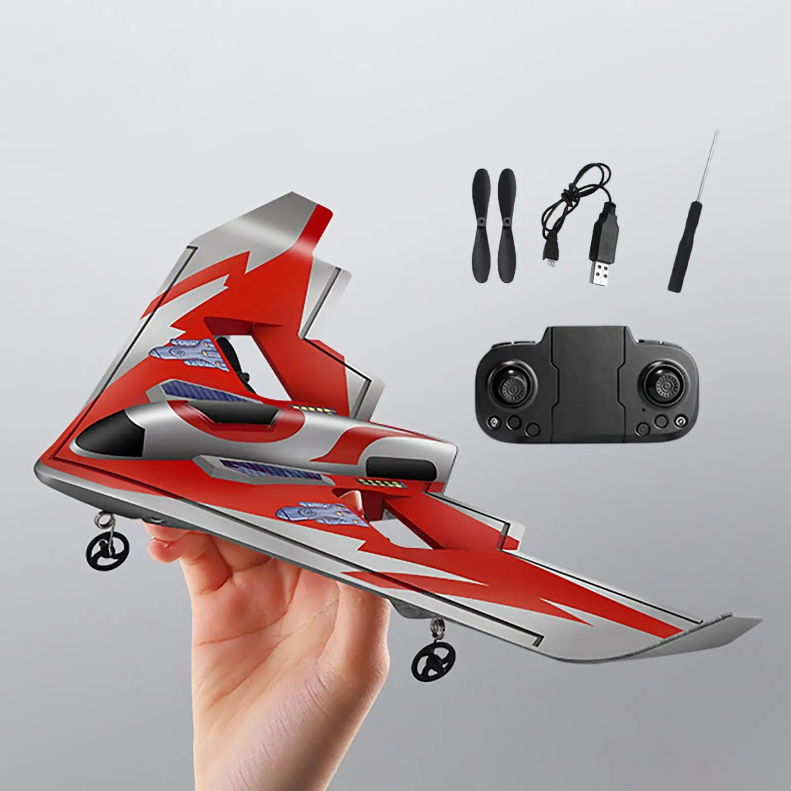 2.4G 2CH Remote Control Aircraft Electric RC Glider Model for Kids Indoor