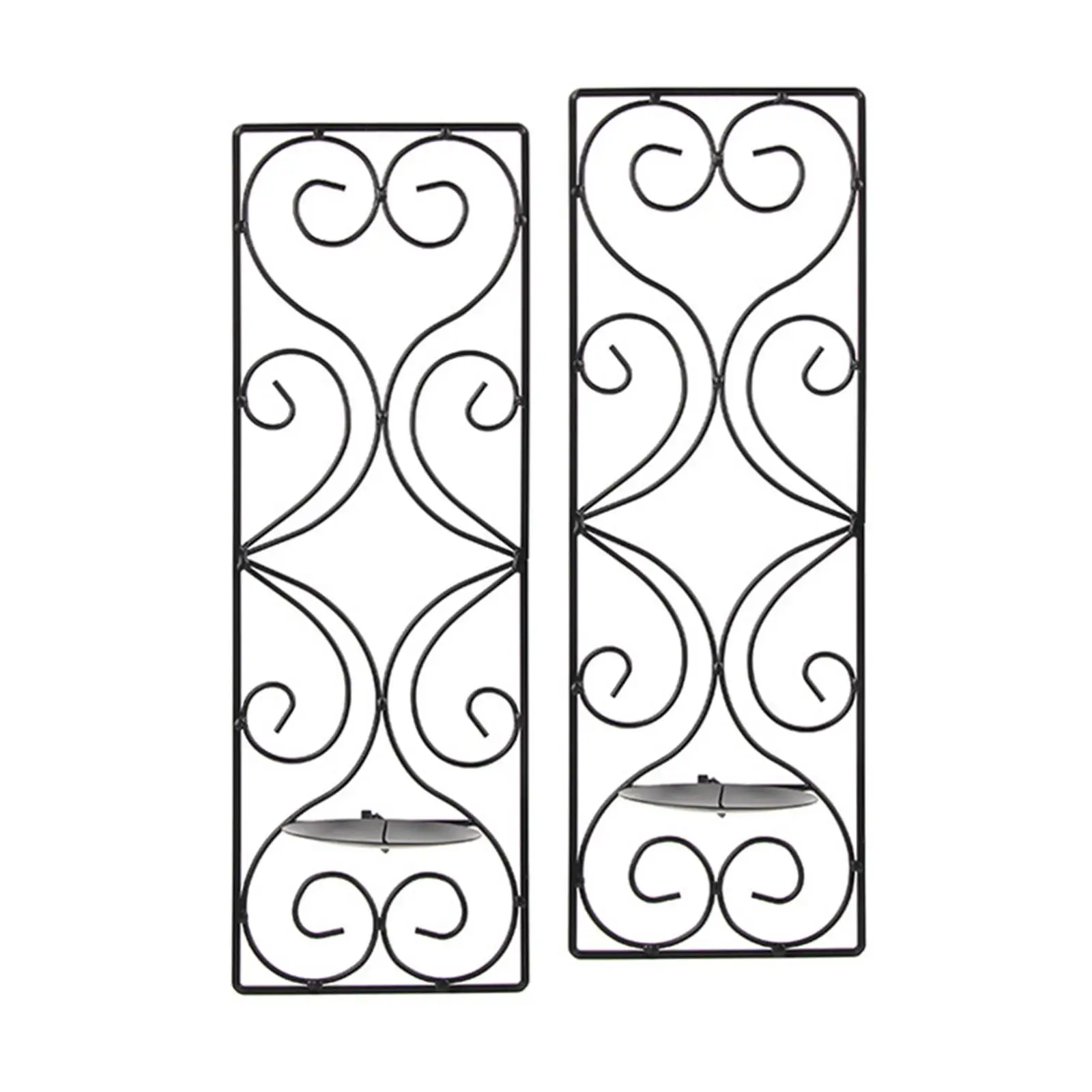 2 Pieces European Sconce Candle Holder Wall Mounted Shelving Classicall Wall Art Hanging for Dining Room Bathroom Pathway Porch