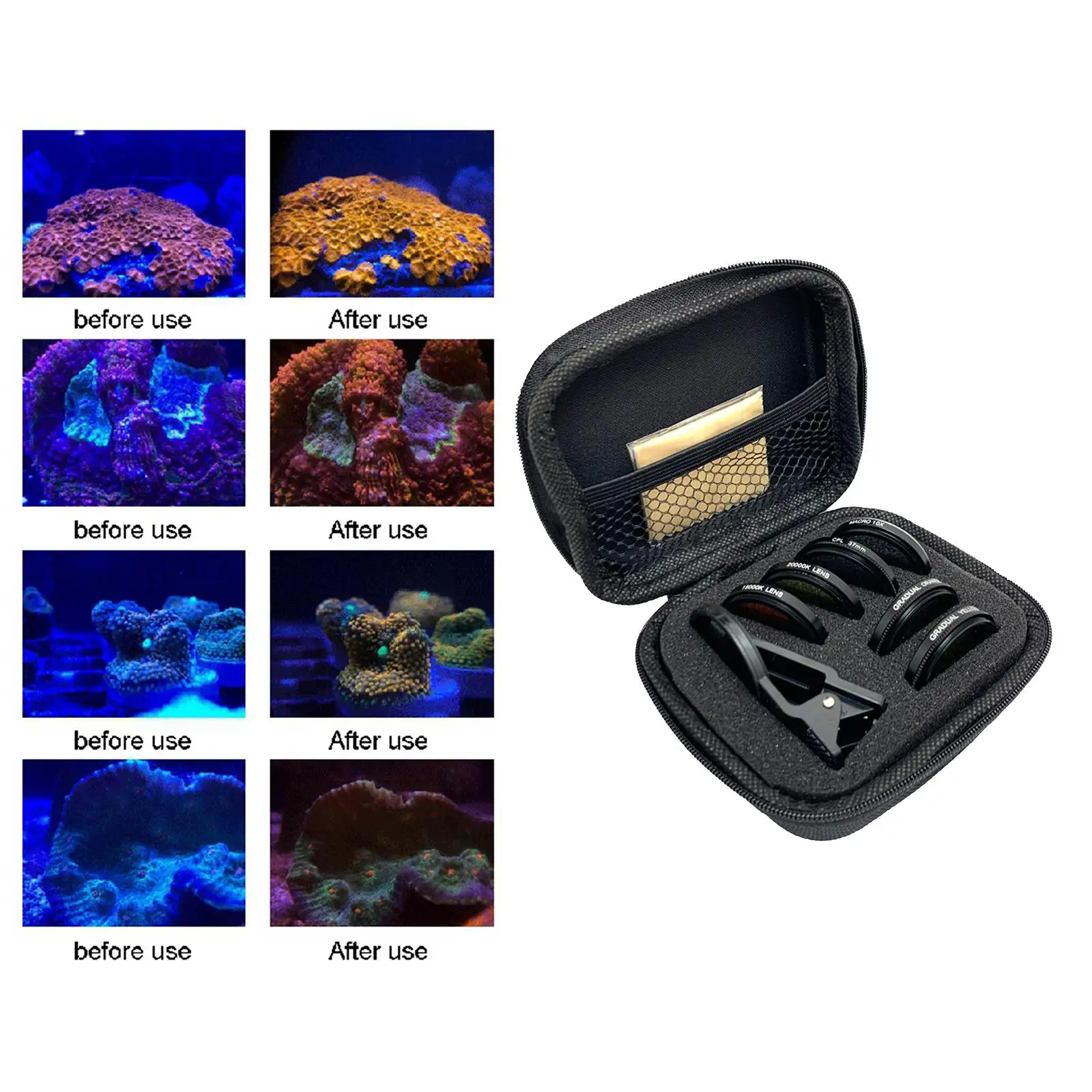 Smartphone Reef Coral Lens Filter Kits for Phone Professional Photography