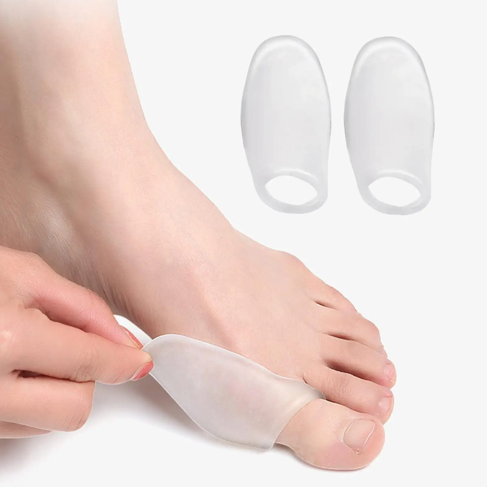 2Pcs Toes Separator Bunion Bone Ectropion Adjuster Hallux Valgus Corrector for Realign Crooked Toes Pain Relief Overlapping Toes