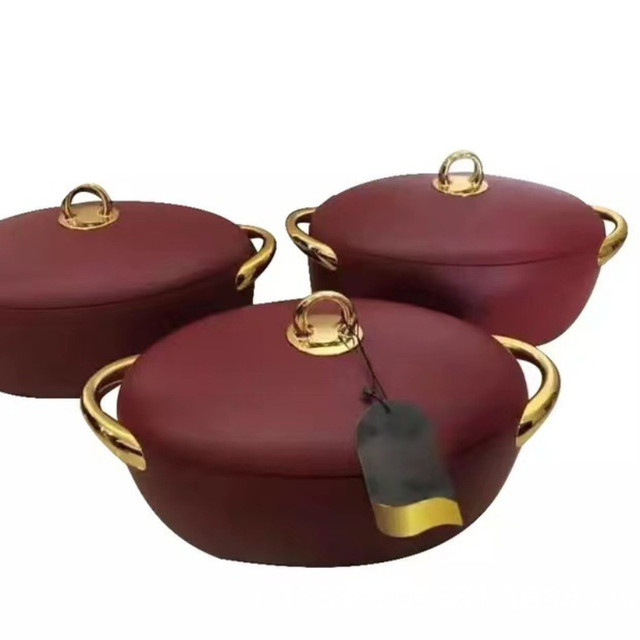 Tmvel Crescent Insulated Casserole Hot Pot - Insulated Serving Bowl with Lid - Food Warmer - 3 Pcs Set