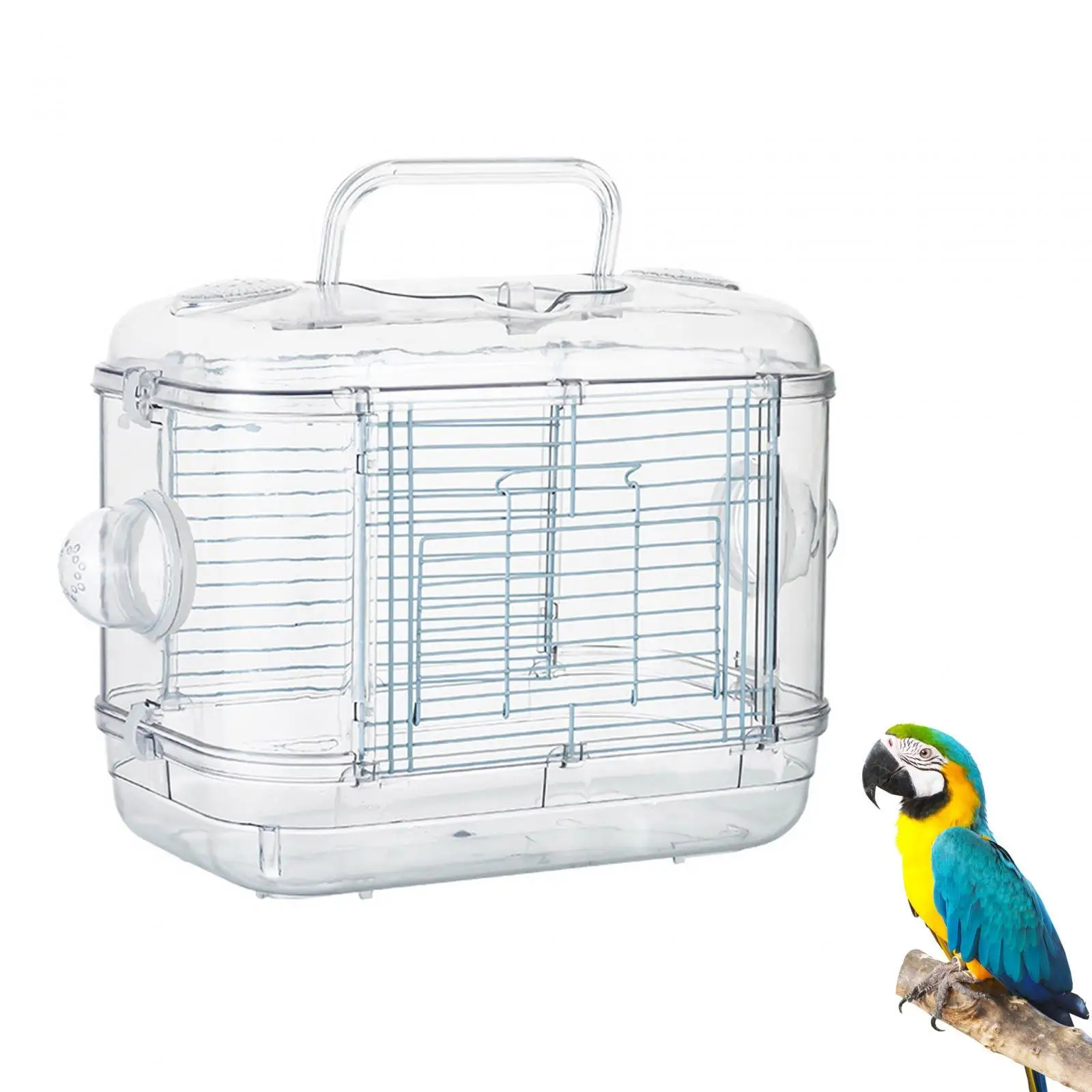 Acrylic Villa Bird Cage with Stand Lightweight Bird Carrier Bird Travel Cage for Canary Small Birds Parrots Parakeets Cockatiels