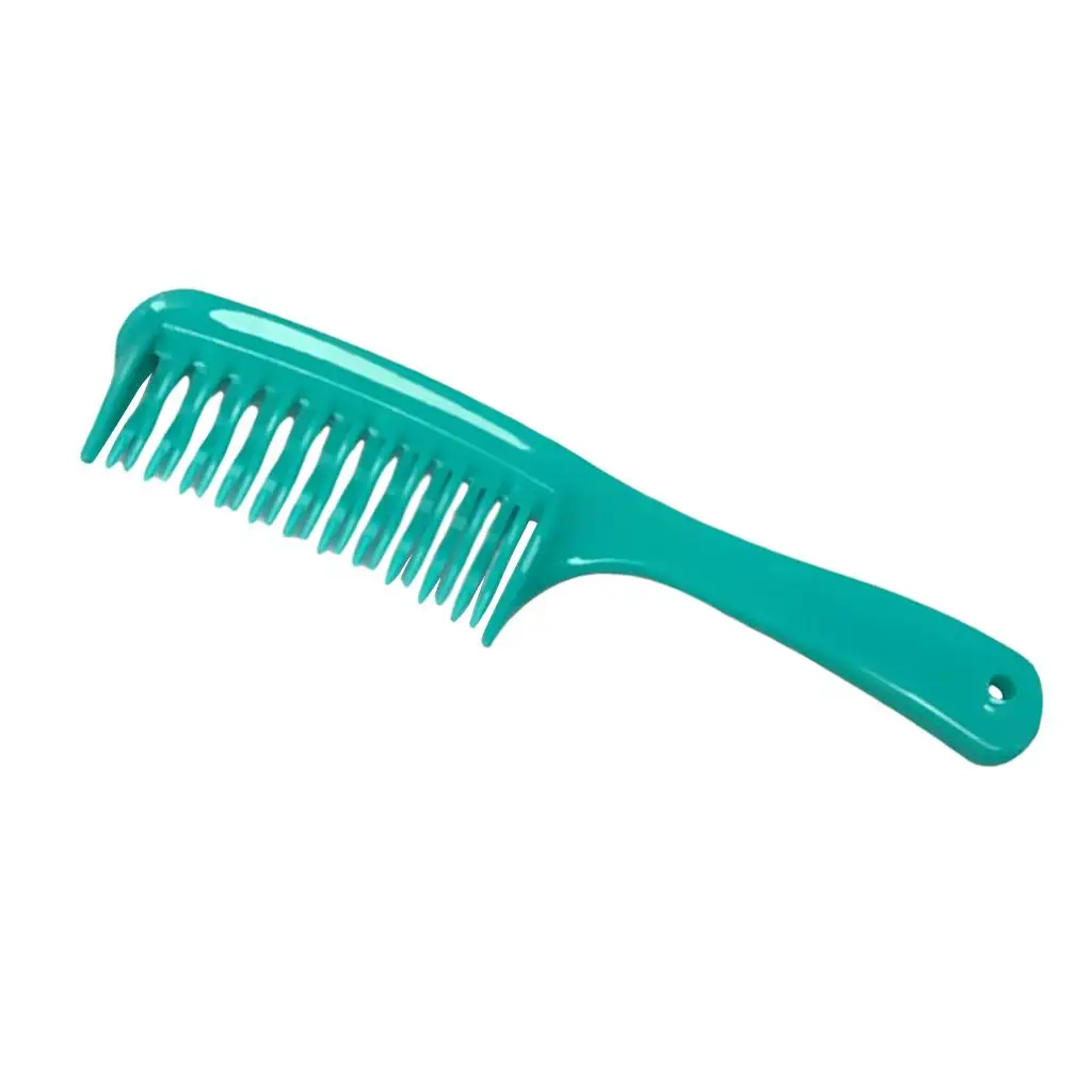 2xCurved Tooth Detangling Comb Hair Detangler Brush  for Wet Curly Hair Green