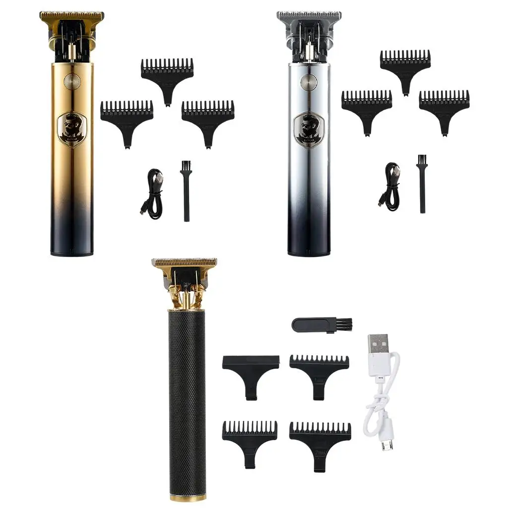 Electric  Rechargeable 1/2/3 mm  Barber  for Men Precision  with 3 Guide Combs LCD 