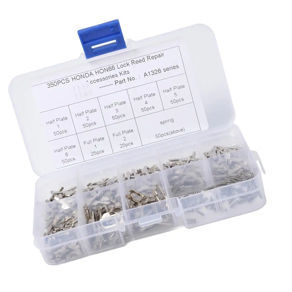 350 Piece Car Lock Reed Key Gasket Plate with Case Set for