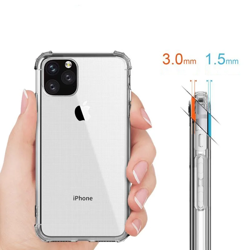 apple 13 pro max case Shockproof Crystal Clear Soft TPU Case for Iphone 13 Pro Max 14 12 11 Pro XR X XS MAX Anti-Slip Protective Cover for Iphone 14 best case for iphone 13 pro max