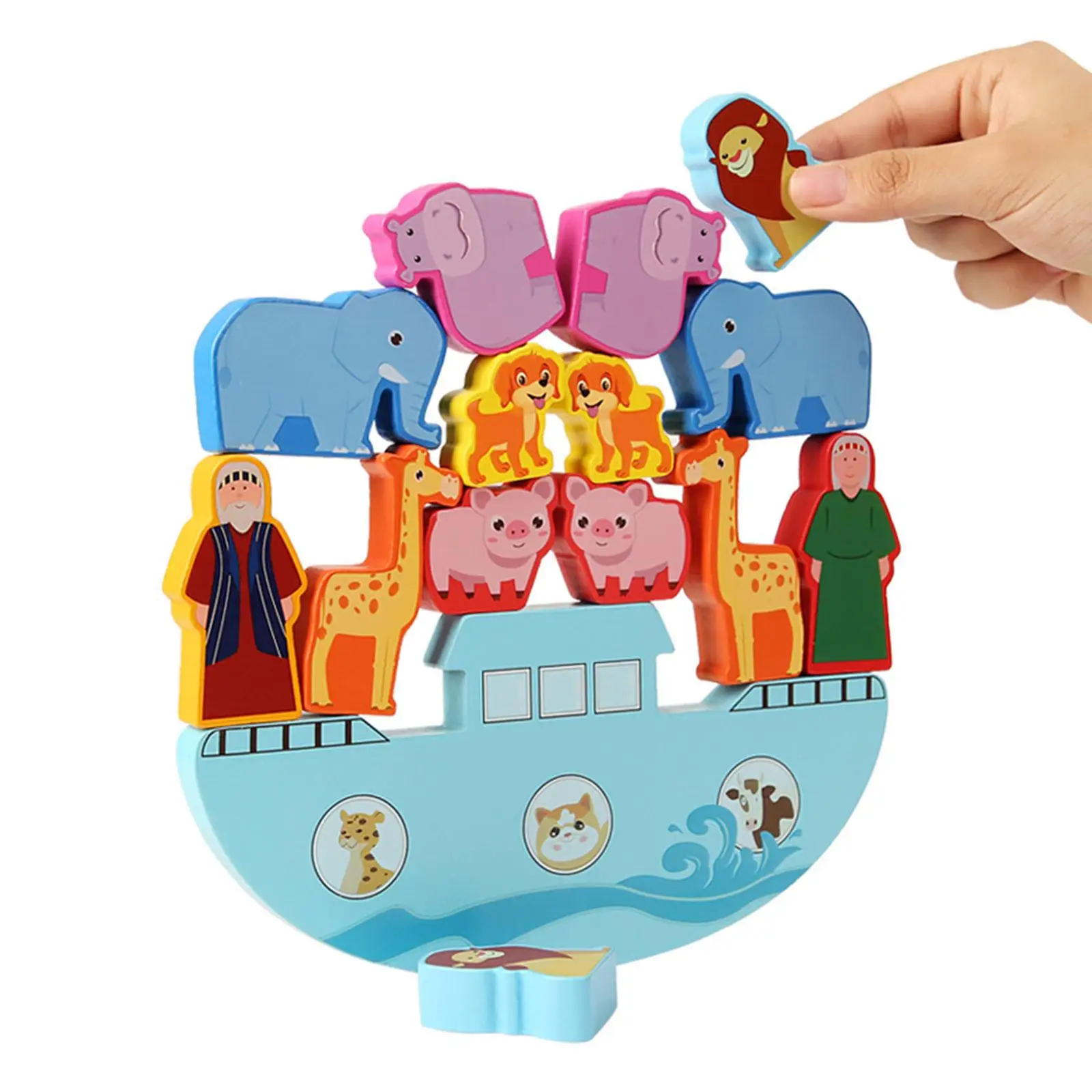 Montessori Wooden Blocks Animal Toys Educational Toys Preschool Game Motor Skills Brain Development for Kids Birthday Gifts