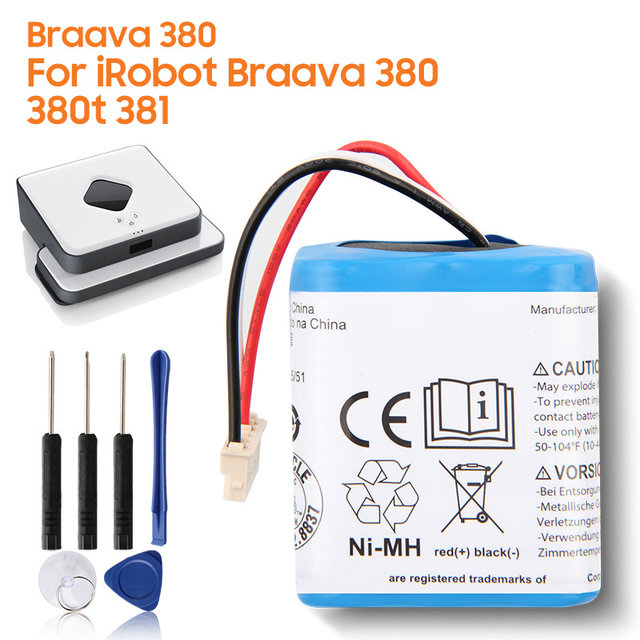 Replacement Battery For iRobot Braava 380 381 390t 380t MINT