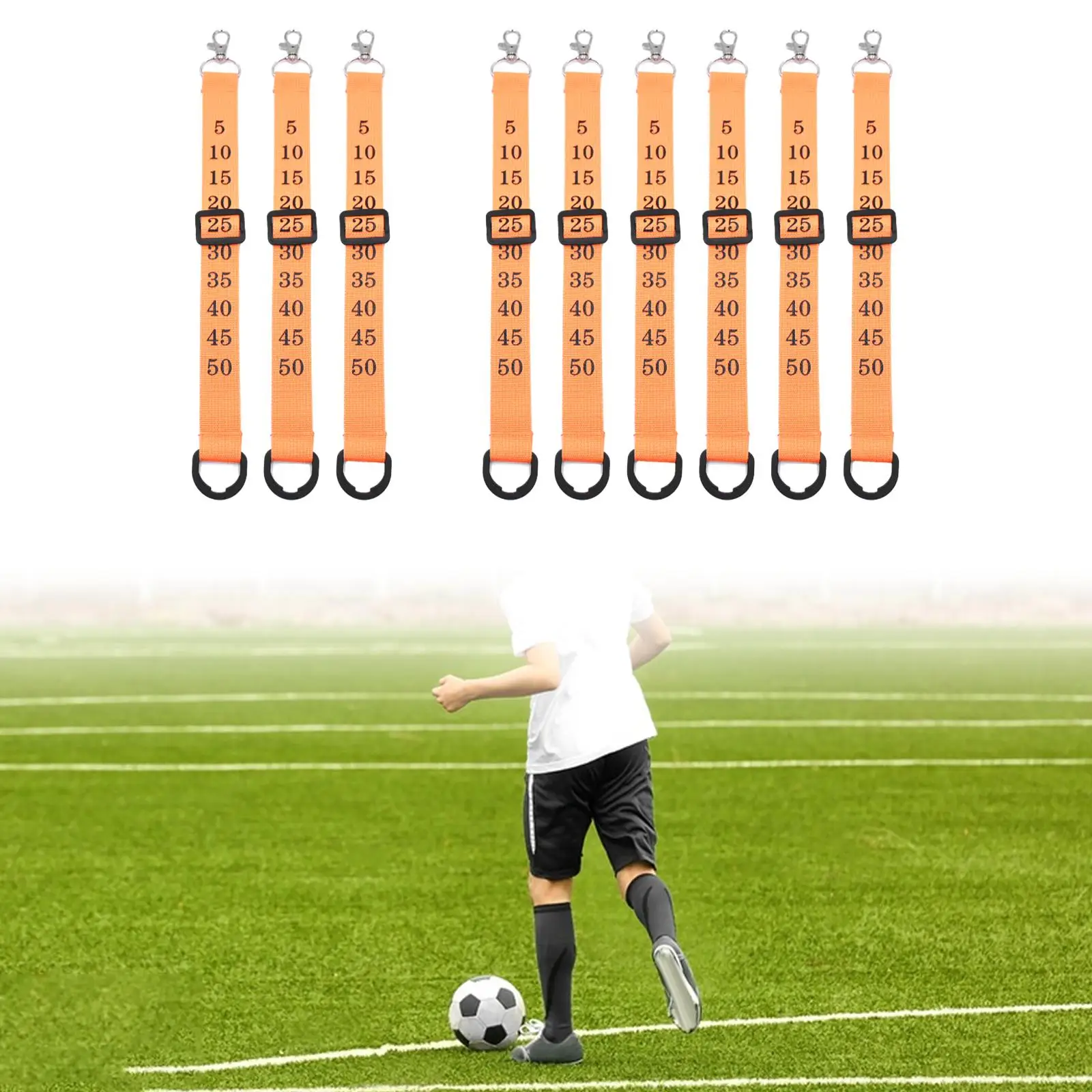 3/6Pieces Football Chain Clip Football Yard Markers, Professional Head Linesman