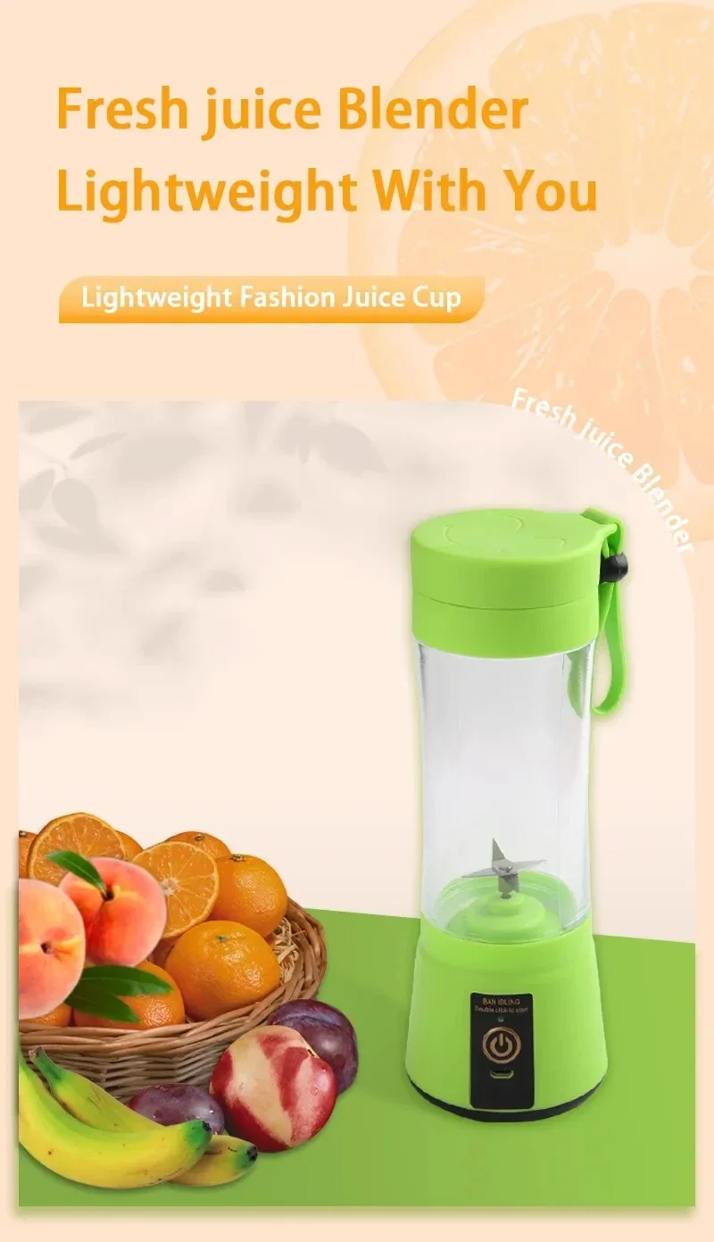 Title 1, Portable Fruit Juice Blenders Summer Personal E...