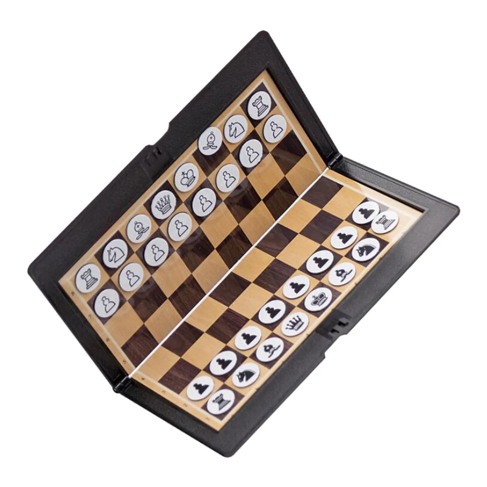 Foldable Mini Chess Set Portable Wallet Pocket Chess for Camping