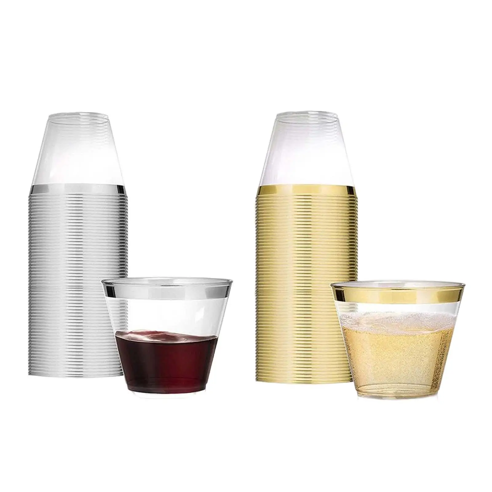 30Pcs Clear  Cups Tumblers 270ml  Glasses  Drinking Cups for Mousse Cup Thanksgiving Halloween Birthday Decor