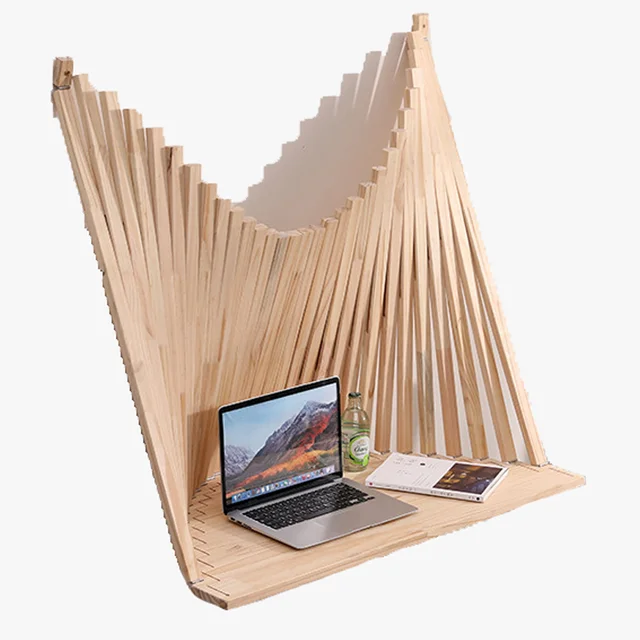 Desk Mesa de comedor plegable de madera maciza, mesa de pared telescópica  invisible para el hogar, mesa de barra de pared simple, mesa de estudio de