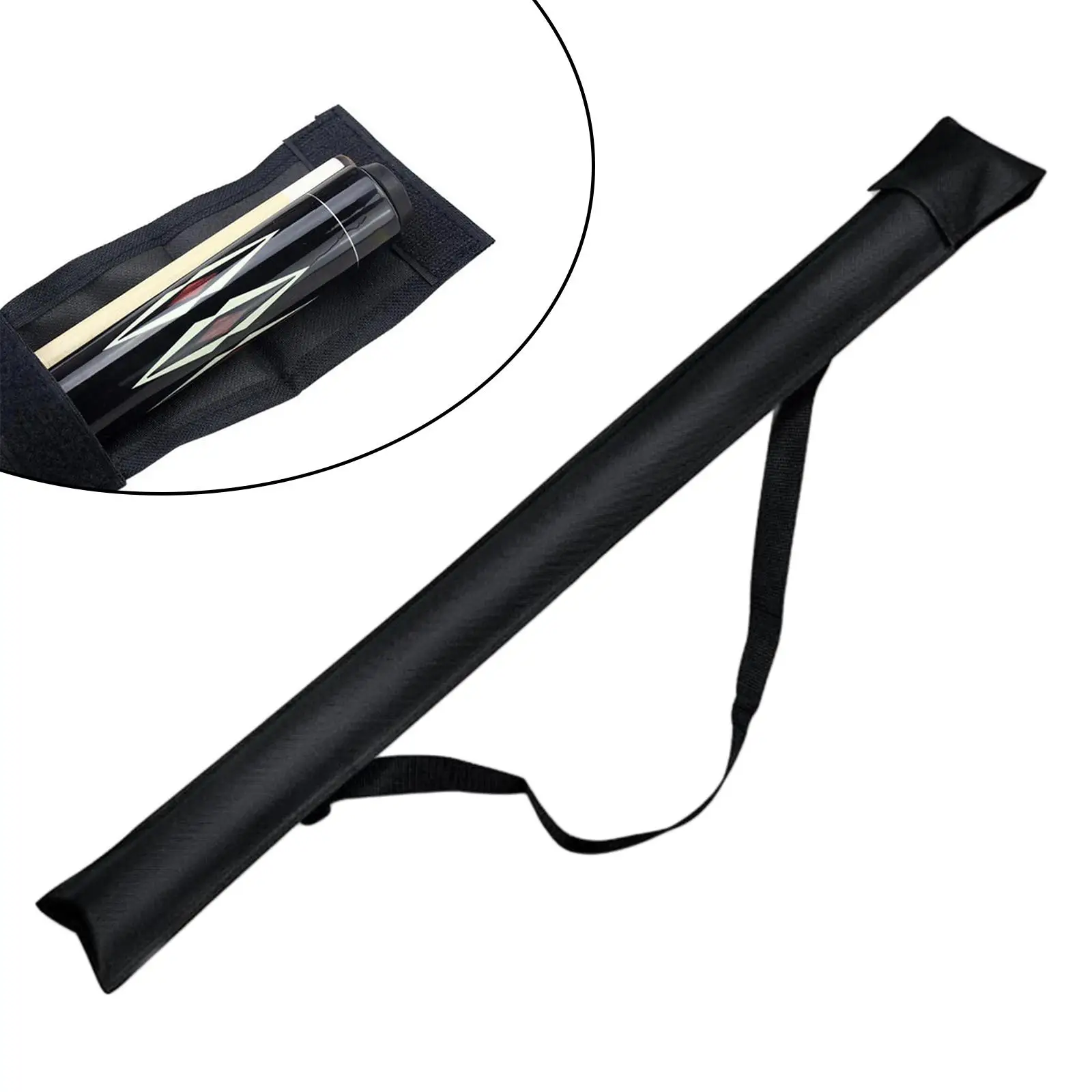 Pool Cue Case Adjustable Shoulder Strap Carrying Bag Protector Canvas Billiard Stick Storage for 1/2 Snooker Billiard Stick Rod