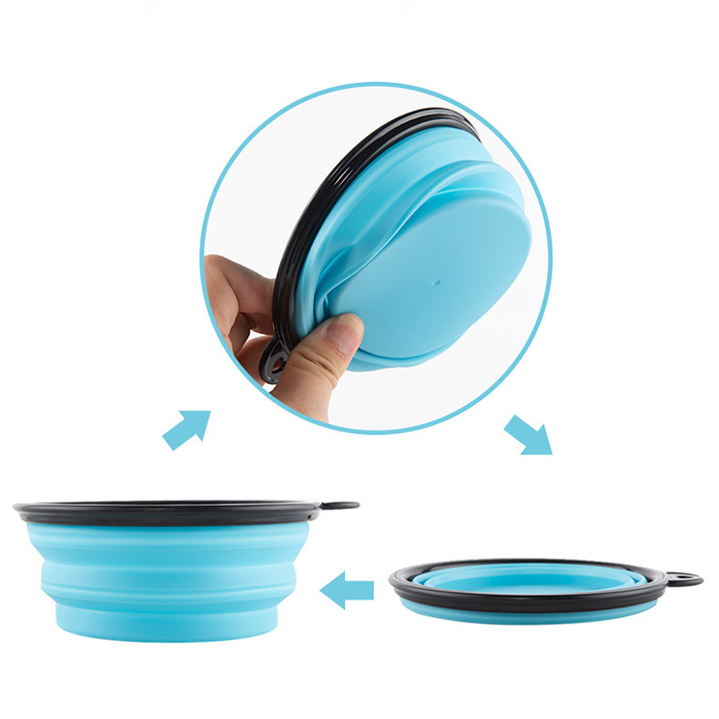 Title 4, 350ML/1000ML Foldable Silicone Pet Bowl Portabl...