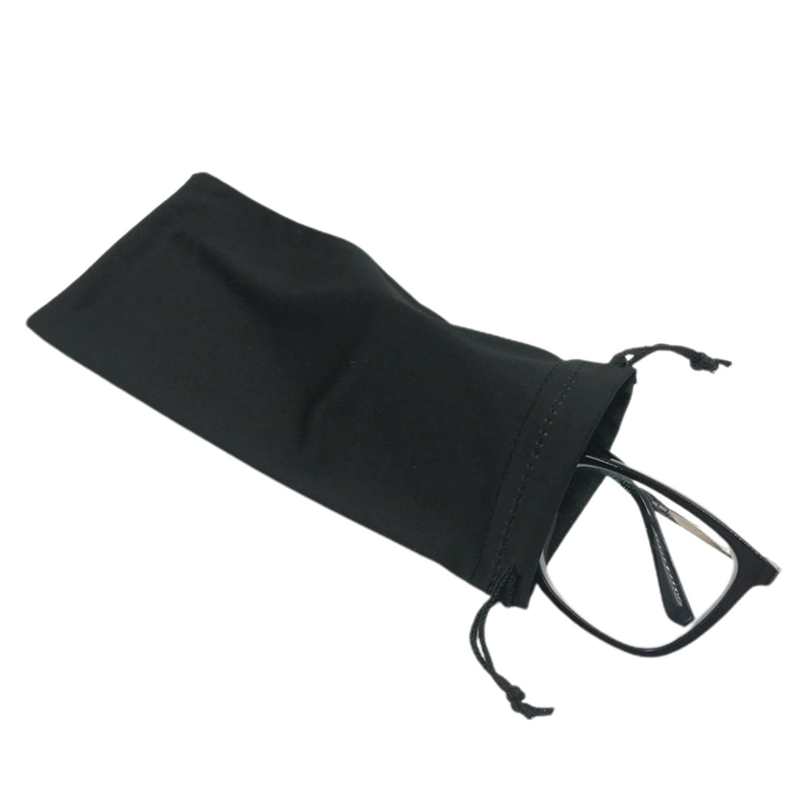 Mikrofaser Gläser Organizer Kordelzug Verschluss Weichen Brillen Beutel Einfarbig Vertikale Gläser Fall 9*18cm Elastische Stoff FS99 – Detail 4