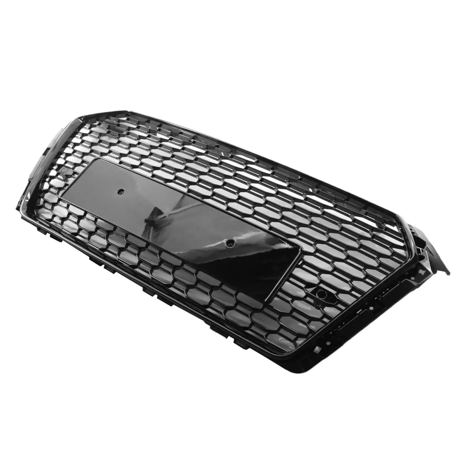 Front Honeycomb Grille Modified Light Fit for Audi A4 S4 B9 2017-2019 Black