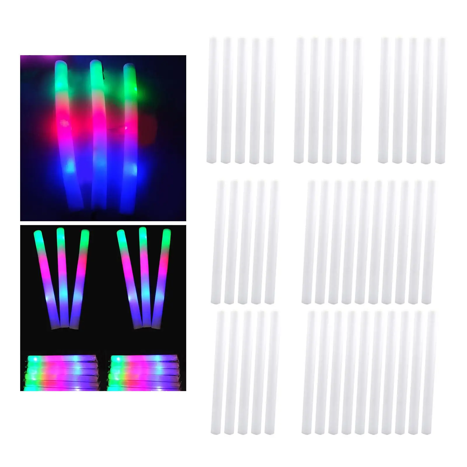  Foam Sticks 3 Modes Flashing Effect for Wedding Carnival Clubs