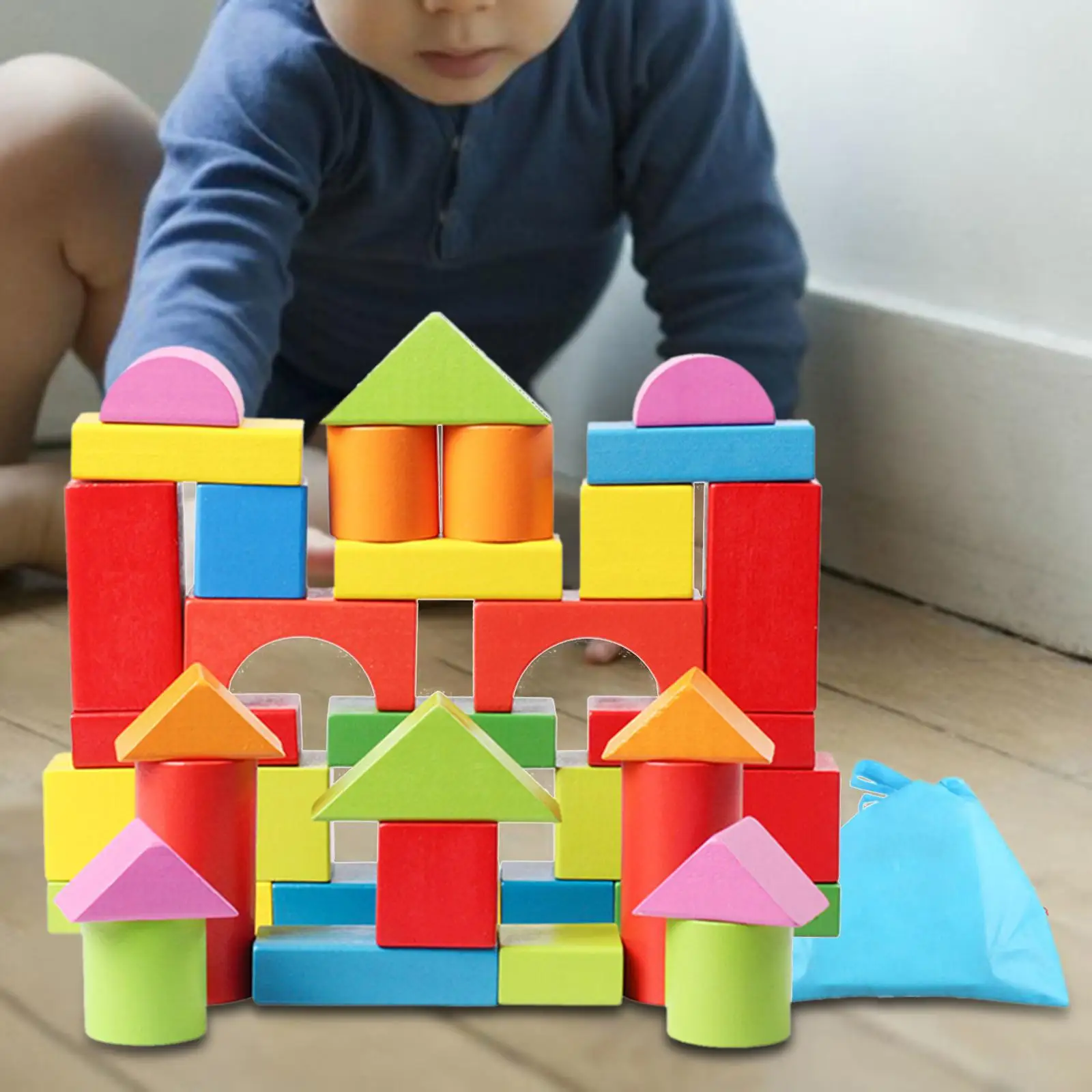 40 Pieces Building Blocks Preschool Learning DIY for Kids Children Gifts
