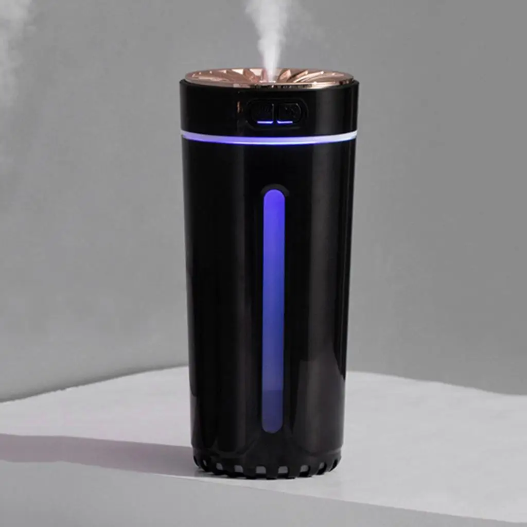 300ML Desktop Cool Mist Humidifier with LED Night Light for Car Desk Bedroom